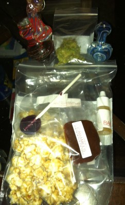 Medical marijuana products commonly used by patients. Many of these products are purposely designed specifically for pain relief. (Photo: Heather Meunier | The Prospector)