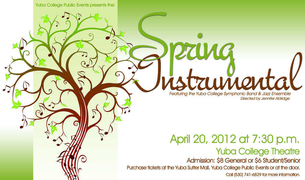 Spring Instrumental Poster: Teresa Aronson | Yuba College Public Events