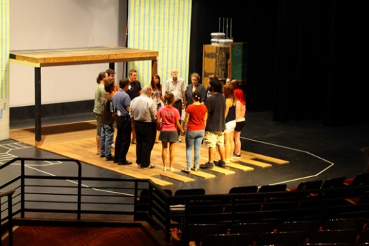 Cast members warming up | Photo by Alexis Pack