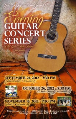 Officia event poster of the Evening Guitar Concert Series | Image provided by Teresa Aronson