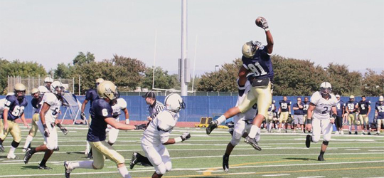 David Wilson making a catch during a Yuba College game | Photo provided by David Wilson