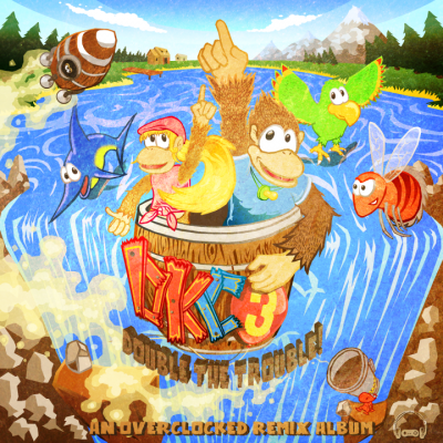 DKC3: Double the Trouble album cover | Illustrated by Adam Aubin