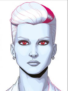 Variant cover of "The Wicked+The Divine" with Lucifer.