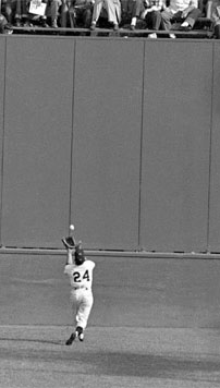 Willie Mays and "the catch," during the 1954 World Series.