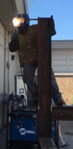 Above: Yuba College student Michael Lawson demonstrates a welding technique.