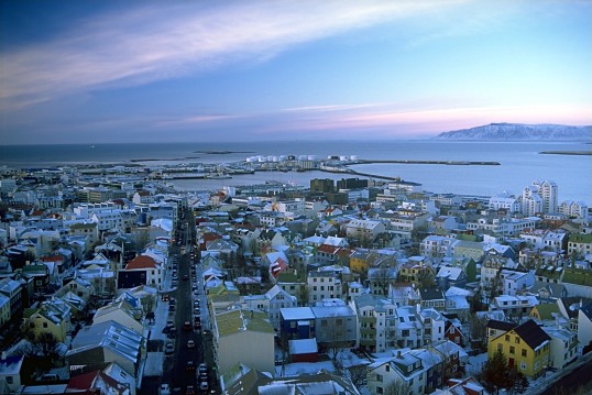 An aerial shot of Reykjavík, Iceland. (Photo courtesy of Andreas Tille)