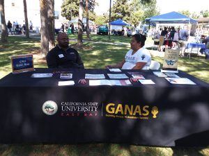 CSU East Bay representatives at their booth.