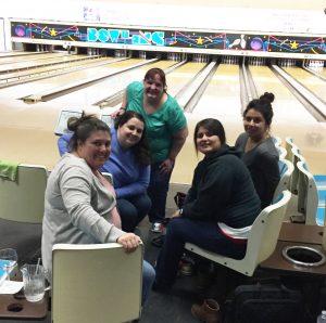 From left to right: club members Tiffany DeAlba, Mckell Gregory, Allison Kunz and Ana Rubio. 