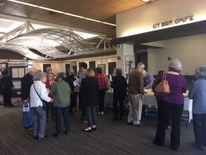 Guests in the library.